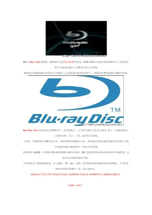 影迷必看：普及电影小常识 CAM版 TS版 TC版 R5版 SCR版 RIP版 BD版