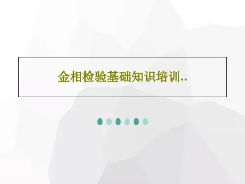 金相检验基础知识培训..53页文档