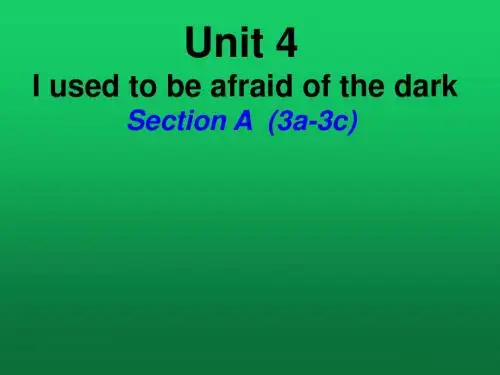人教英语九年级全册Unit4Section A  (3a-3c)