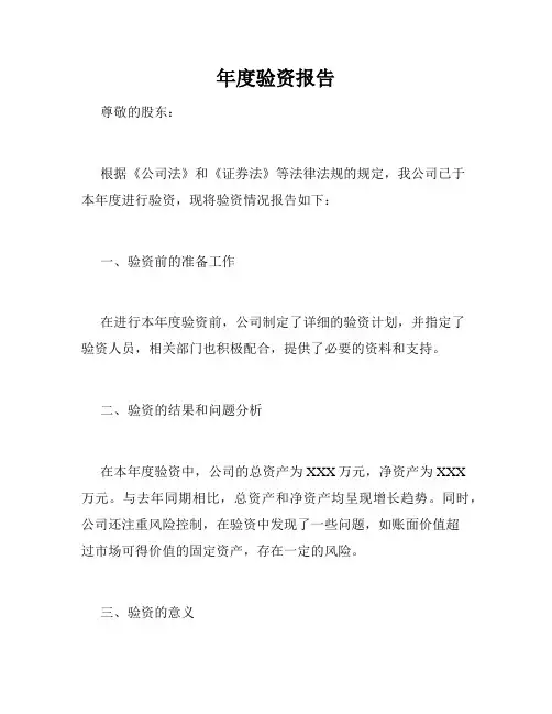 年度验资报告
