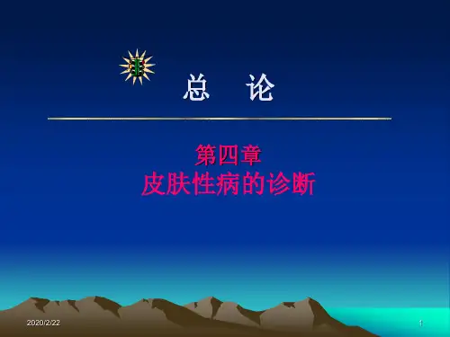 皮肤性病的诊断---精品医学课件
