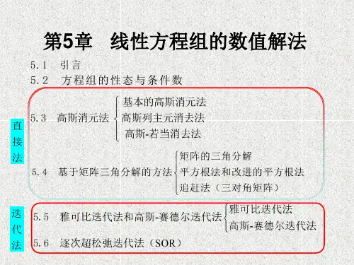 《应用数值分析》课件数值分析5.3线性方程组的数值解法