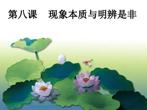 现象本质与明辨是非_哲学与人生(公开课)  ppt课件