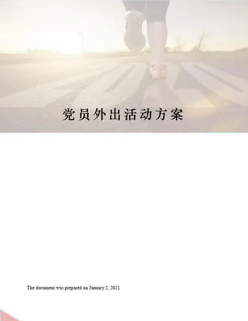 党员外出活动方案