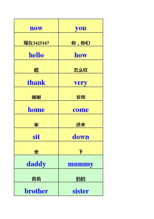 幼儿单词与音标