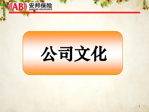 某保险公司标准企业文化教材(PPT 56页)