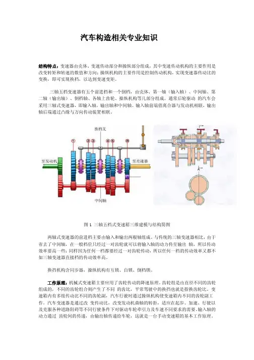 汽车构造相关专业知识