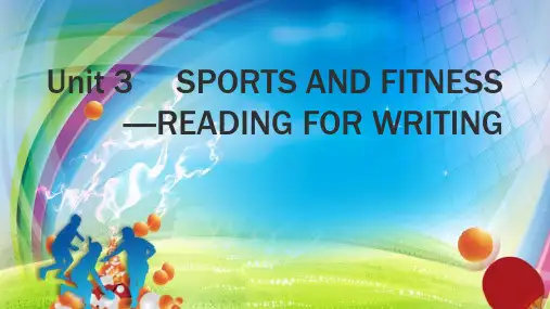 新人教版高一英语必修1unit3 reading for writing