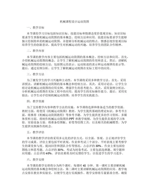 机械课程设计运动简图