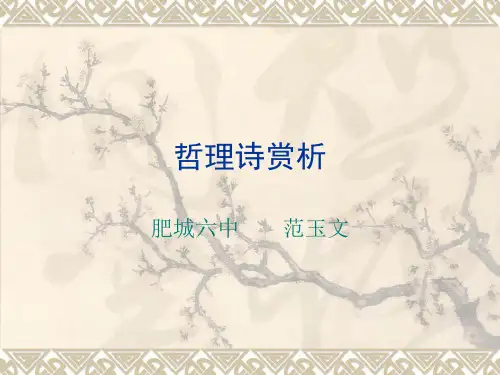 哲理诗赏析