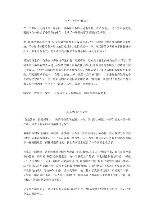 小小“警察”作文500字优选作文