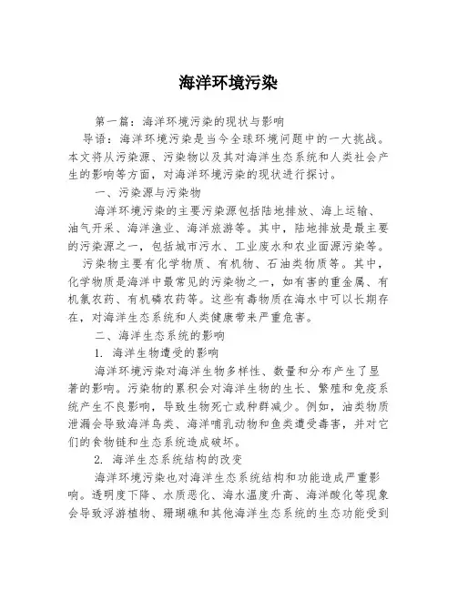 海洋环境污染2篇