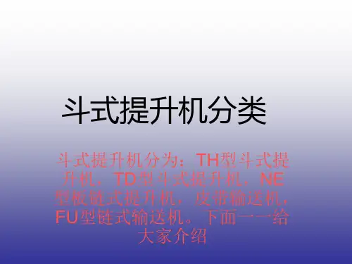 斗式提升机分类