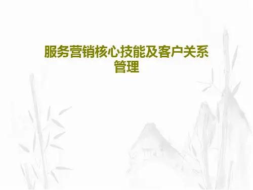 服务营销核心技能及客户关系管理204页PPT