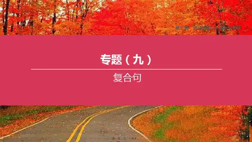 中考英语复习方案第二篇语法专题突破专题09复合句