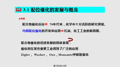有机催化导论配合物催化反应及其作用机制PPT课件