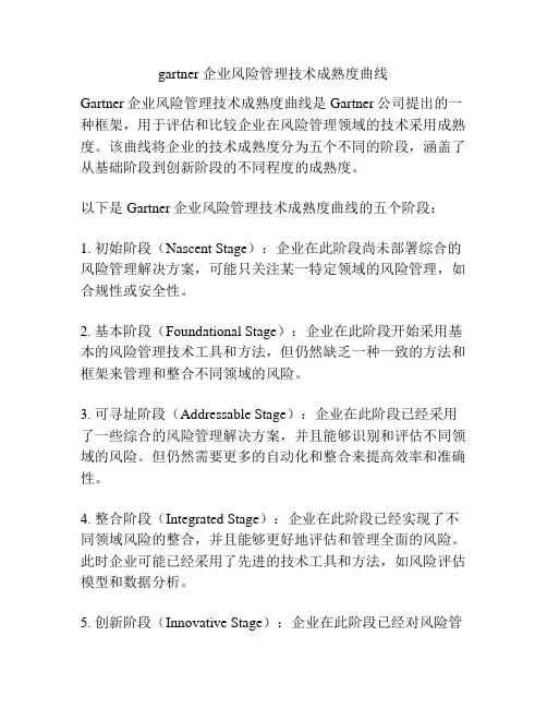 gartner 企业风险管理技术成熟度曲线