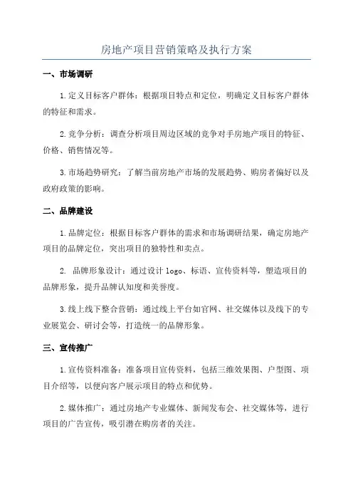 房地产项目营销策略及执行方案