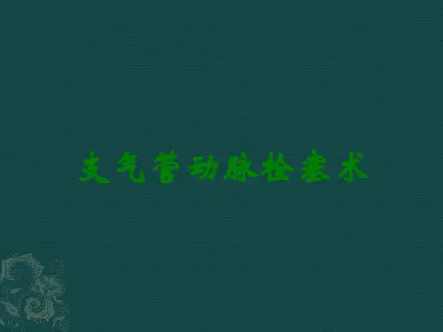 支气管动脉栓塞术