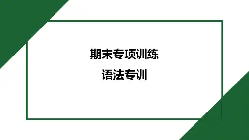 2025年译林版八年级下册英语期末复习专项训练——语法专训