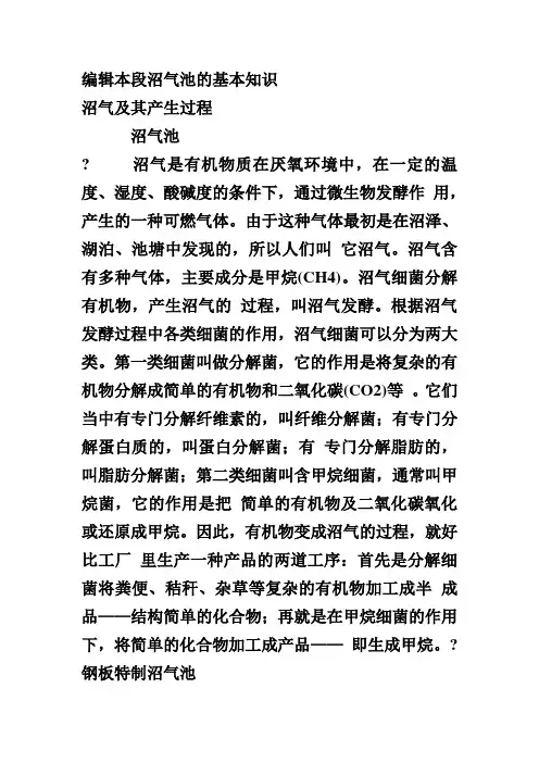 沼气池
