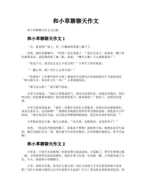 和小草聊聊天作文