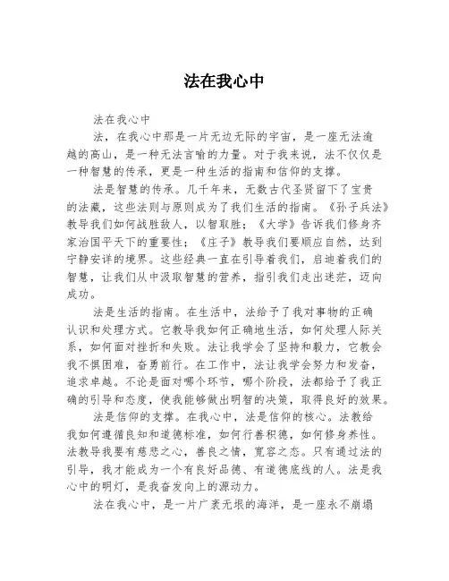 法在我心中