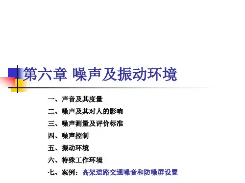 人因工程学 第6章_噪声及振动环境
