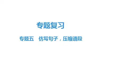 最新七年级语文上册专题复习五 仿写句子,压缩语段
