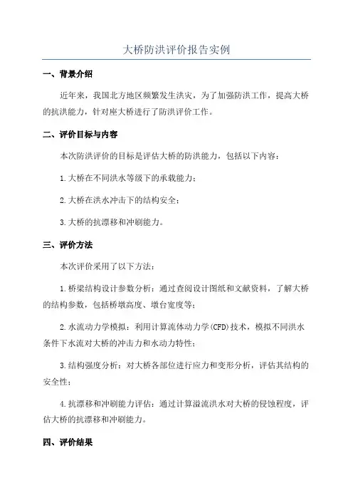 大桥防洪评价报告实例
