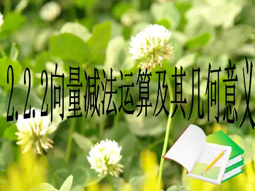 人教A版数学必修 向量减法运算及其几何意义 课件(共21)