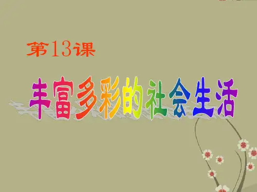 北师大版初一下册历史第13课丰富多彩的社会生活PPT课件(4)