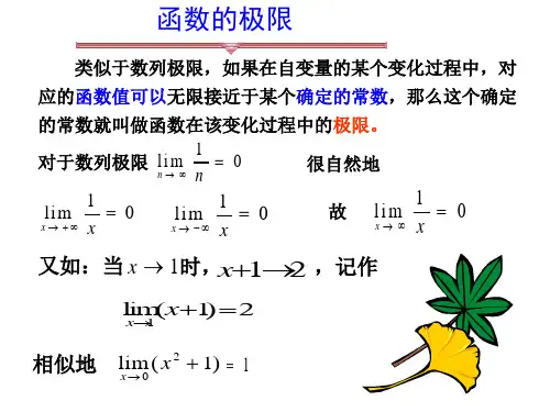 大学数学函数的极限获奖公开课优质课件