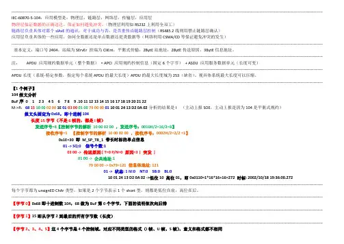 IEC-60870-5-104报文解析