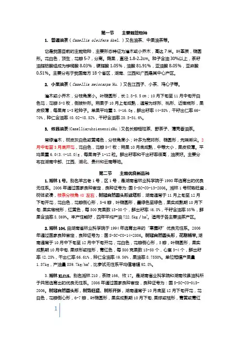 油茶品种