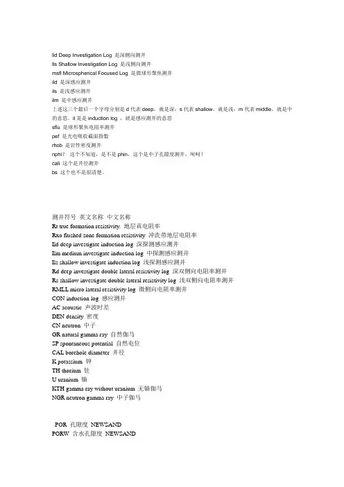 测井曲线(含解释结果)代码大全