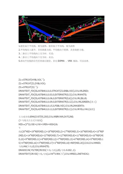 压力线主图指标 通达信指标公式源码