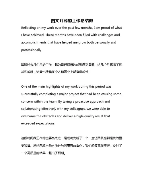 图文并茂的工作总结做