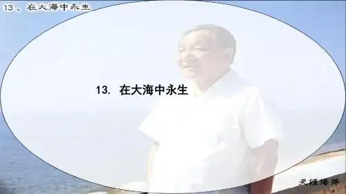 语文五年级上册13.《在大海中永生》ppt