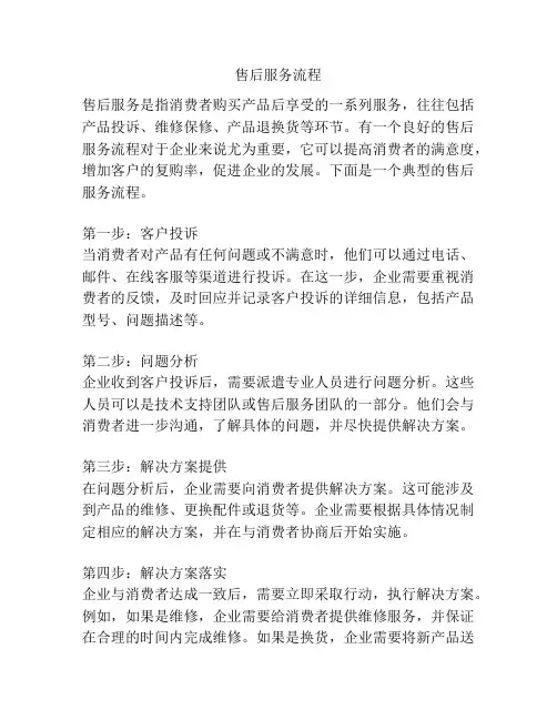 售后服务流程