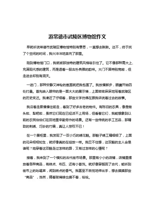 游常德市武陵区博物馆作文