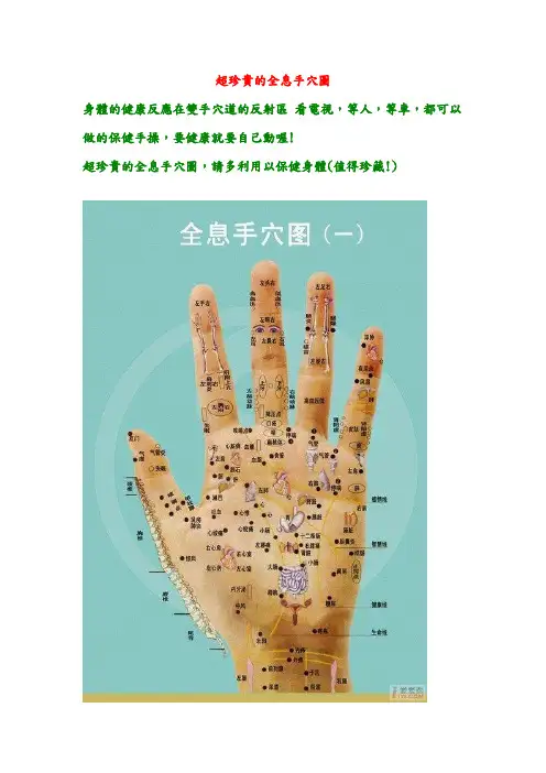 超珍贵的全息手穴图