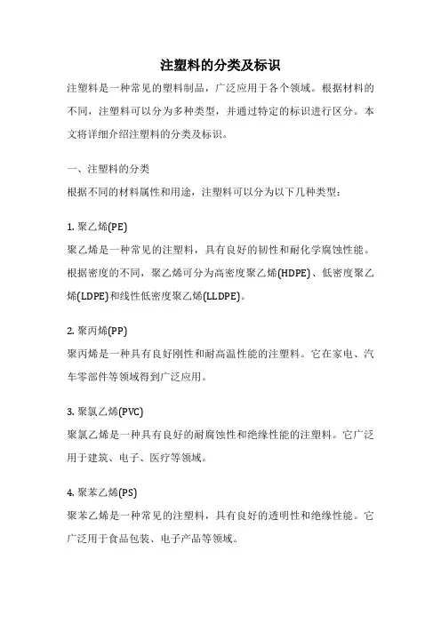 注塑料的分类及标识