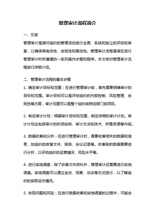管理审计流程简介