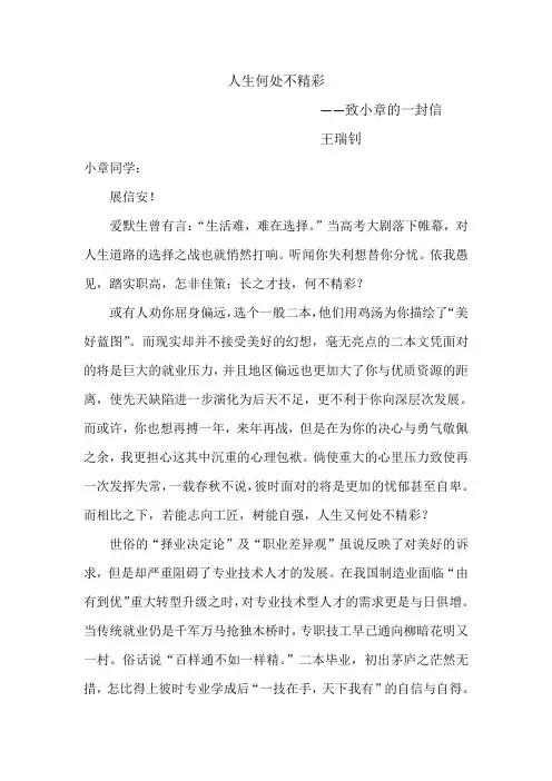 人生何处不精彩 王瑞钊