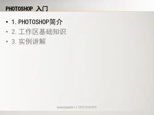 hotoshopCS5入门教程基础课件