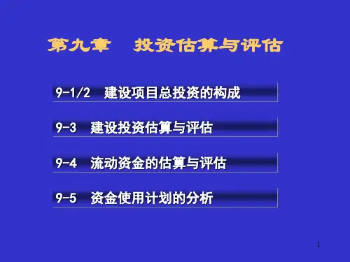 《项目投资估算》PPT课件