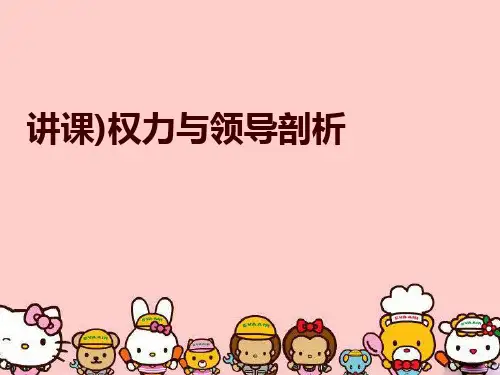 【精品】讲课)权力与领导剖析幻灯片