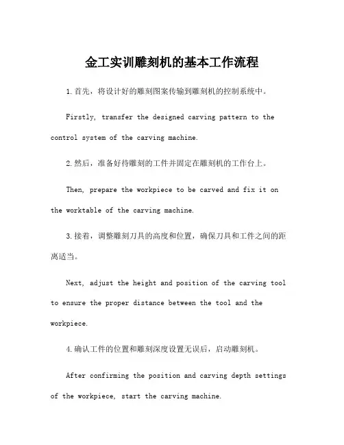 金工实训雕刻机的基本工作流程