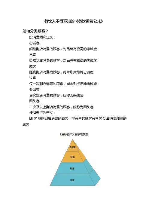 餐饮人不得不知的《餐饮运营公式》